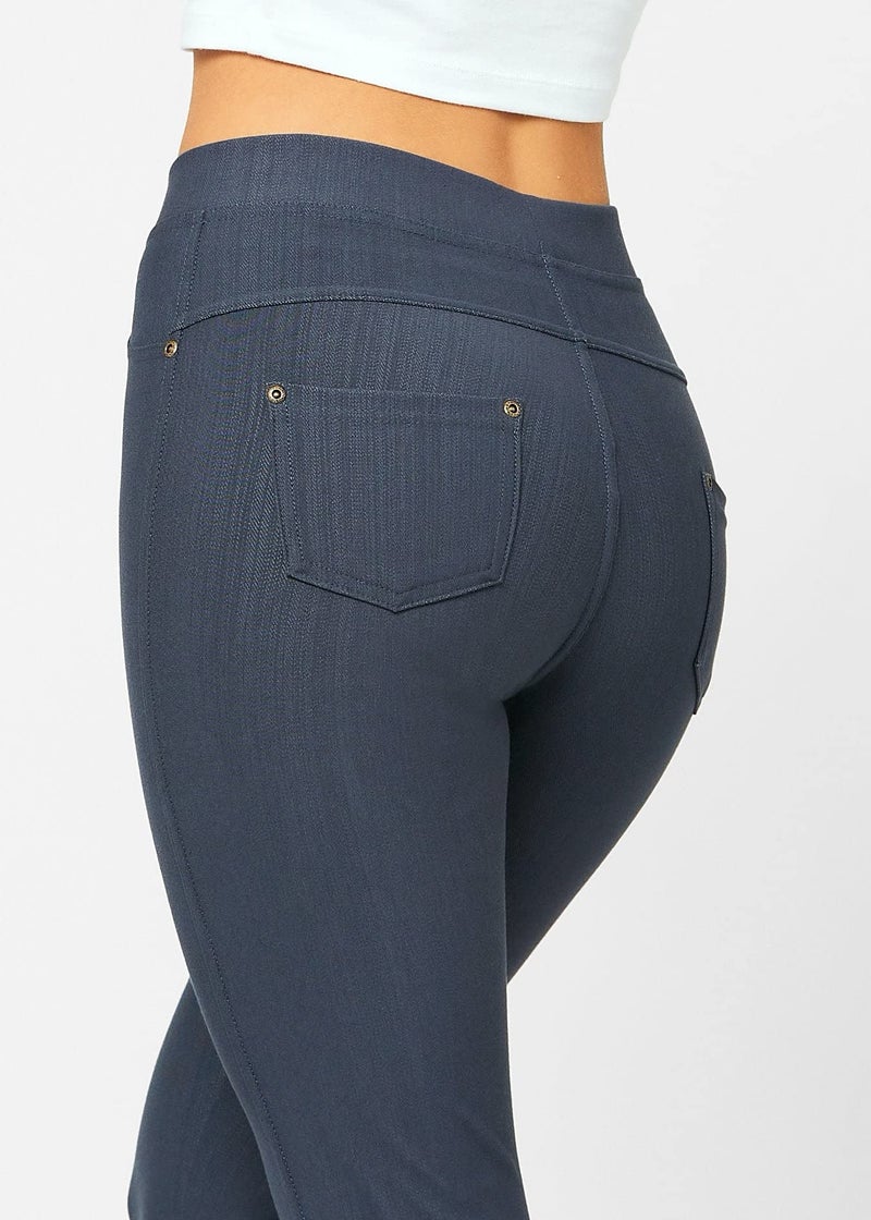 Conceited Capri Leggings - Jeggings for Women with Pockets - High Waist - Tummy Control Shaping - Regular and Plus Size - Charcoal Grey - 2X-Large - 3X-Large - Image 4